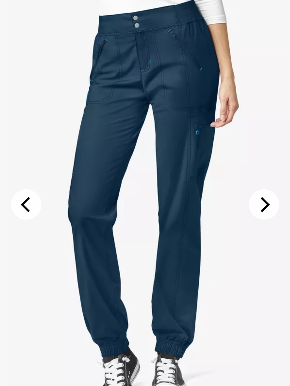 NEW Women's Scrub Pants WonderWink Joggers Small Navy Blue 5908